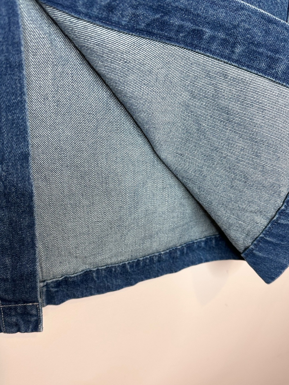 GAP Denim A-line Midi Skirt Size 0 Utility Pocket High Waist Medium Blue Wash - Picture 4 of 15
